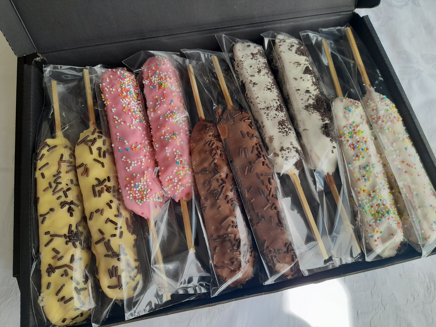 Wafelbox met 10 lollywafels - stel zelf samen! 25 EUR